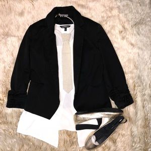 Express Black 3|4 Sleeve Blazer